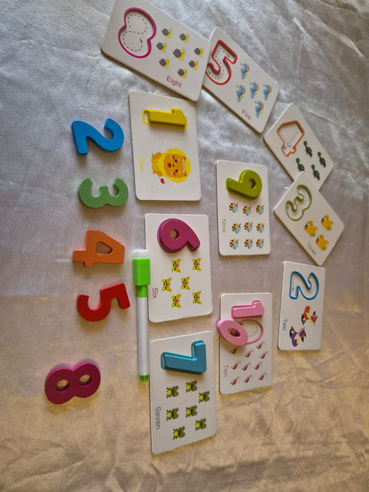 Set Tarjetas Educativas Números 1 al 10 🔢🧩