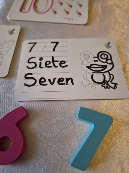 Set Tarjetas Educativas Números 1 al 10 🔢🧩