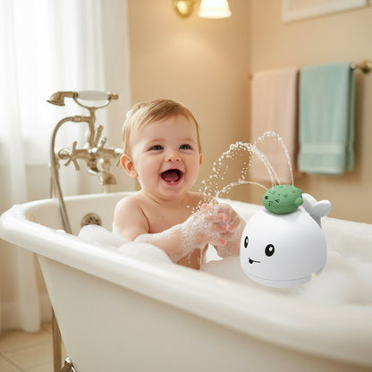 Caja juguete ballena rociadora electrica Whale Spray Water para bano de bebe