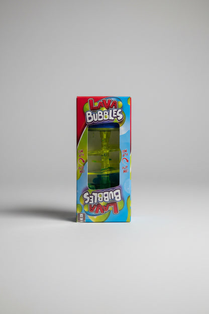 Lámpara de lava Lava Bubbles en caja – juguete sensorial con gel de colores
